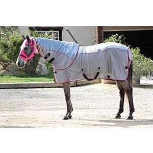 Professional's Choice Comfort Fit Fly Sheet | Charcoal/Pink